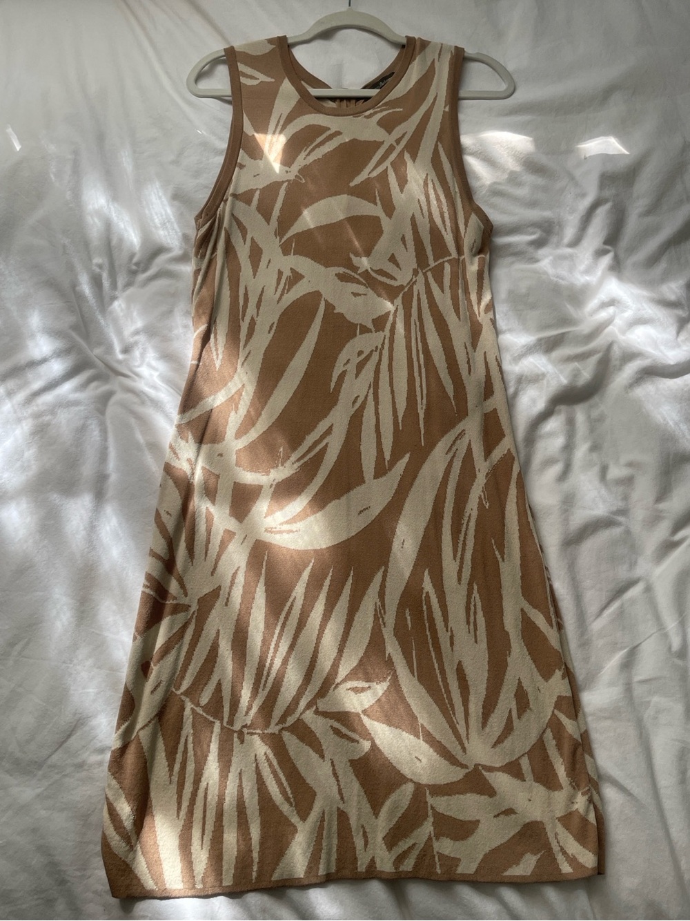 Tommy Bahama Cream Tropical Print Midi Dress